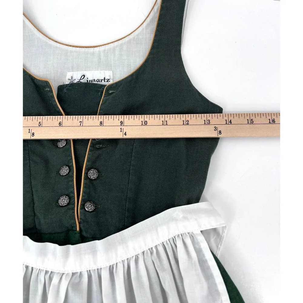 Vintage Linnartz Dirndl Dress Girls Embroidered Traditional Oktoberfest